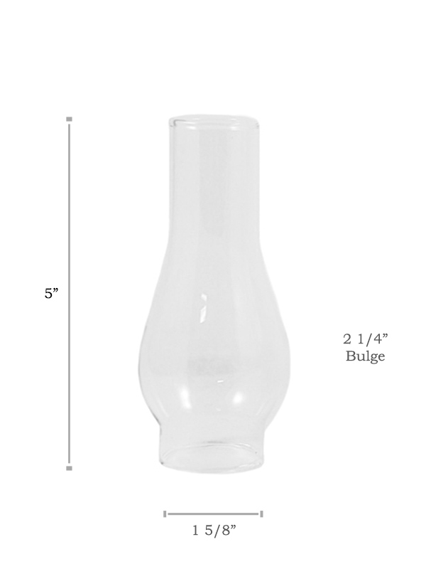 Oil Lamp Chimney #1 - 1 5/8" x 5"