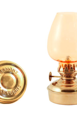 Oil Lanterns - Brass Mini - 5.75" Amber Glass