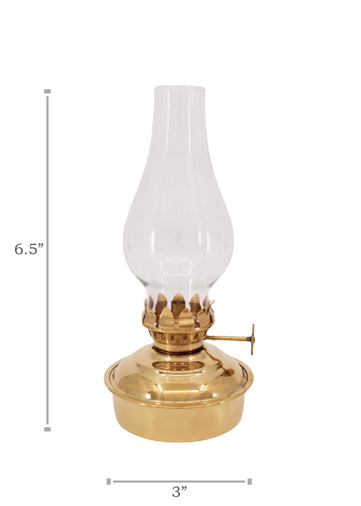 230-6_Brass_Mini_Lamp Brass Mini Oil Lamp - Vermont Lanterns