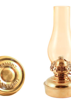 Oil Lanterns - Brass Mini XL 7" - Amber Glass