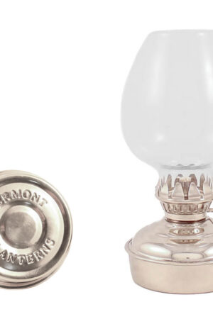 Chrome Oil Lamps - Nickel Plated Brass Mini - 5.75"