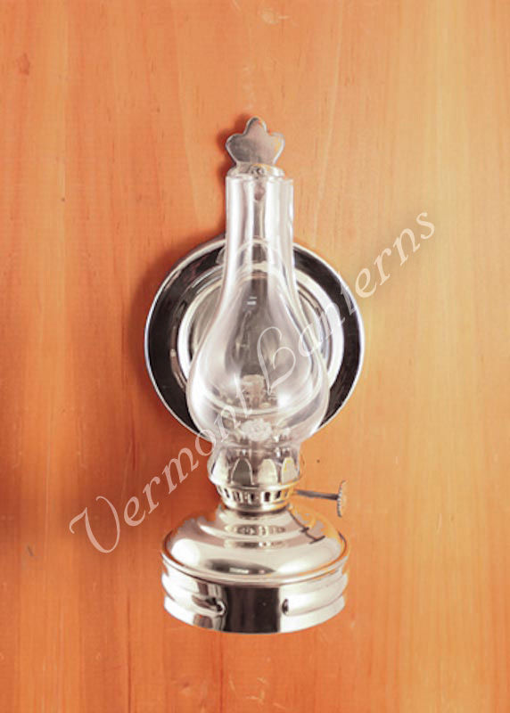 Chrome Oil Lamps - Nickel Mini Wall Lamp 6.5"