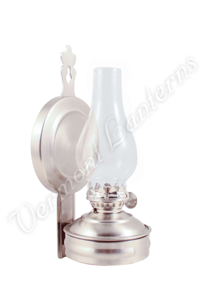 Oil Lamps - Pewter Mini Wall Lamp 6.5"