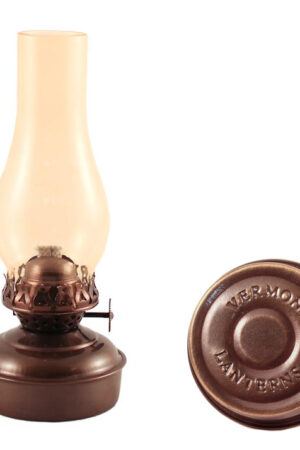 Oil Lanterns - Antique Brass Mini XL 7" - Amber Glass