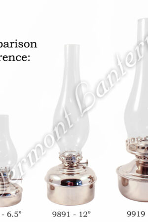 Nickel Oil Lantern - "Mansfield" Table Lamp 14"