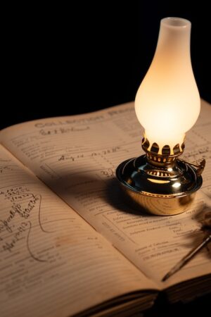 Oil Lamp Brass Mini reading light Vermont Lanterns
