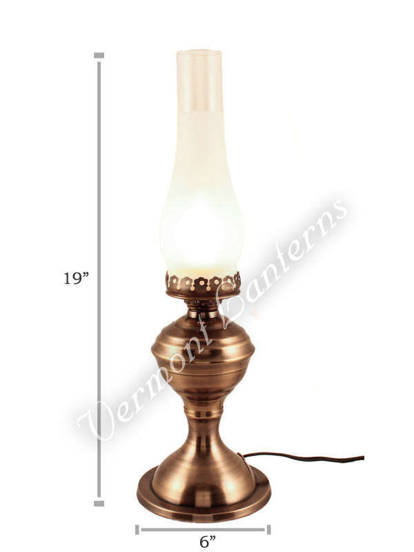 Electric Lantern Antique Brass "Equinox" Table Lamp - 19"
