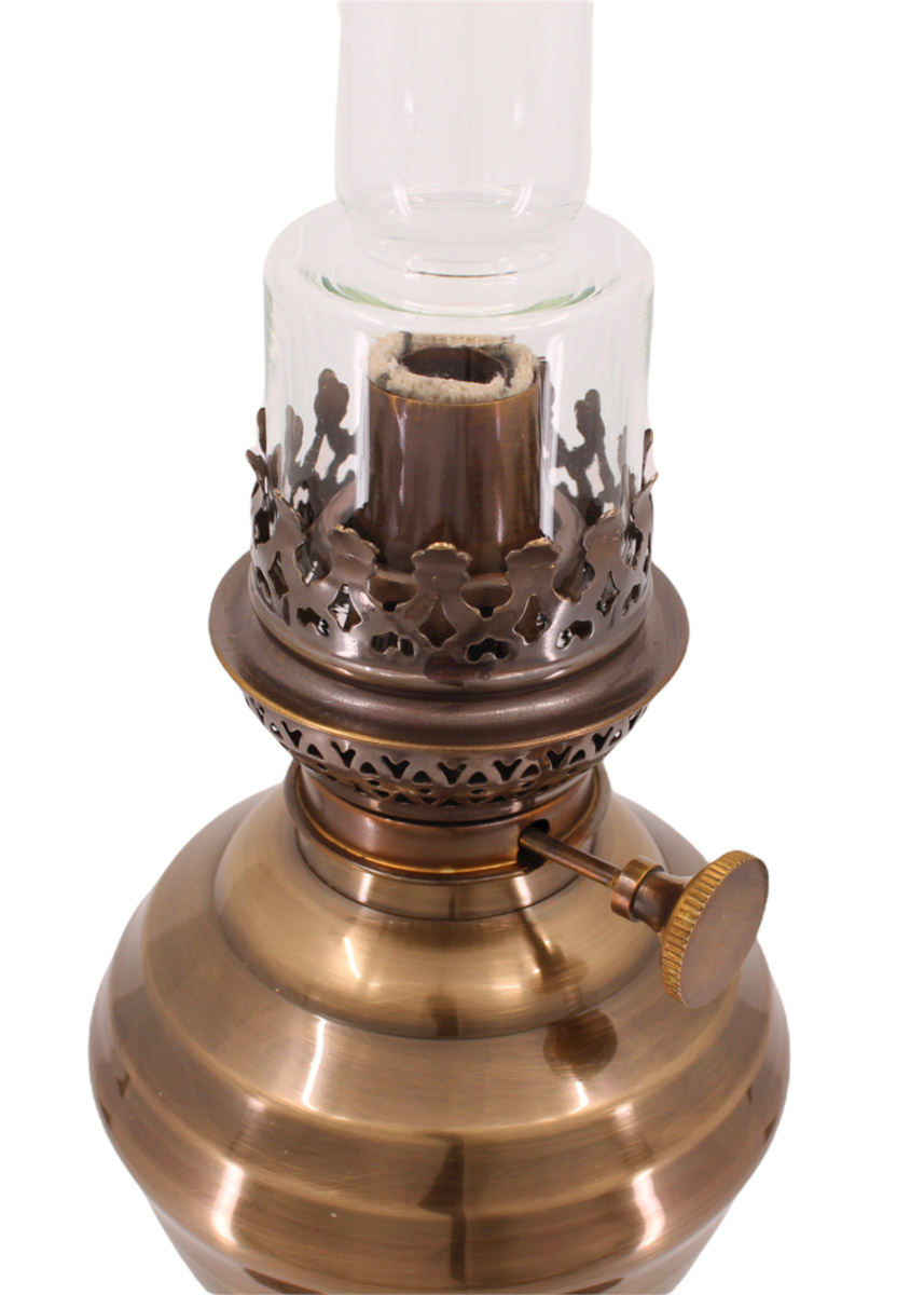 Antique Equinox Center Draft Oil Lamp detail
