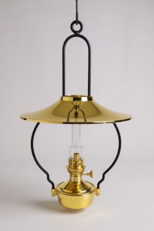 Brass Mansfield Saloon Oil Lamp with center Draft Burner