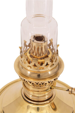 Brass "Mansfield" Center Draft Oil Lamp 14"