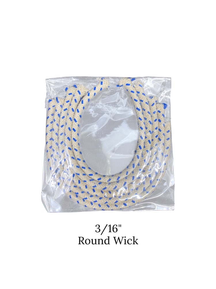 3/16" - 5mm - Round Cotton Wick Vermont Lanterns