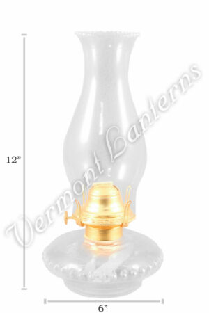 Victorian Oil Lamp - Clear w/Reflector Wall Mount