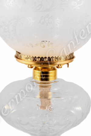 Clear "Belvidere" Hurricane Lamp w/ Ball Shade