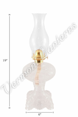 Oil Lamps - Clear Glass "Belvidere" Lamp 19"