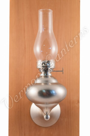 Wall Oil Lamp - Pewter "Sterling" 9"