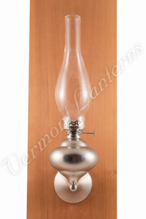 Wall Oil Lamp - Pewter "Sterling" 13"