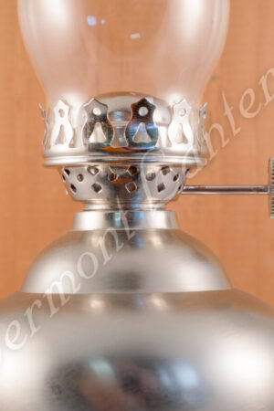 Wall Oil Lamp - Pewter "Sterling" 9"