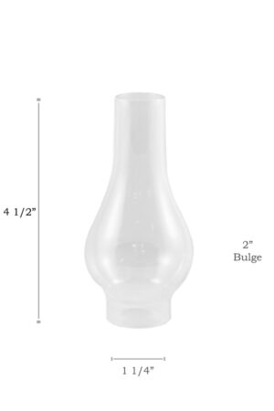 Mini Oil Lamp Chimney #6 - 1 1/4" x 4 1/2"