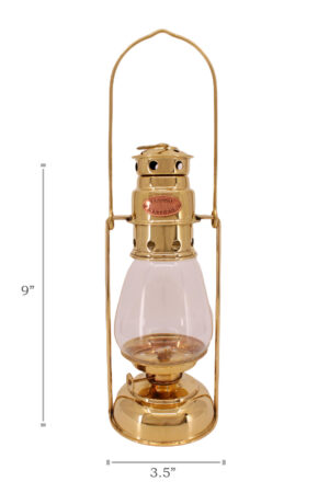 Oil Lanterns - Brass Mini Patio Hurricane 9"