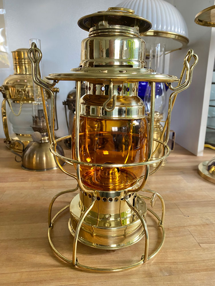 Amber Replacement Globe - Railroad Lantern 12" - Image 2