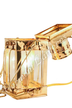 Electric Oil Lamps - Brass Cargo Lamp 10"