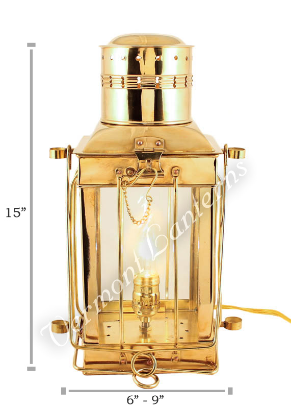 Electric Oil Lamps - Brass Cargo Lamp 15"