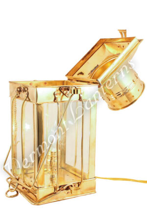 Electric Oil Lamps - Brass Cargo Lamp 15"