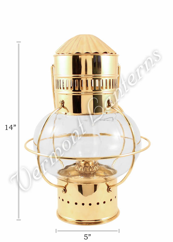 Nautical Oil Lamps - Brass Onion Lantern 14"
