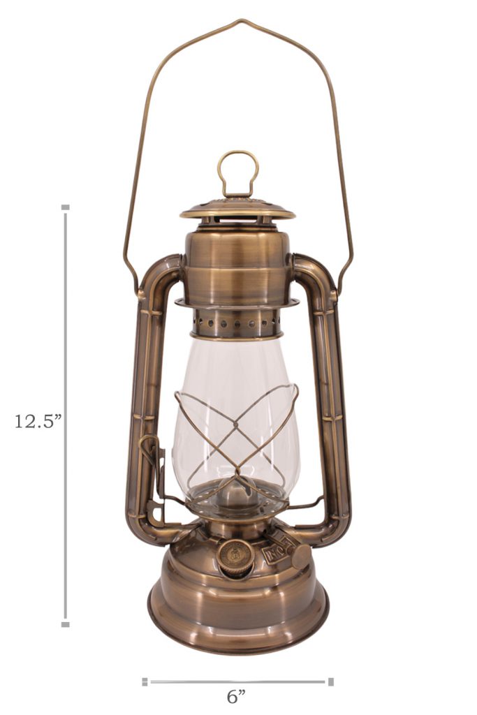 9832A_1-Antique_Hurricane_Lantern Hurricane Oil Lantern - Antique Brass - 12.5"