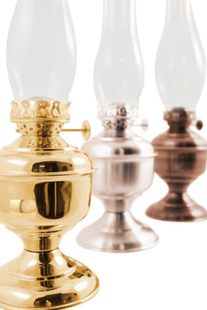 Oil Lantern - Antique Brass "Pico" Table Lamp 12"