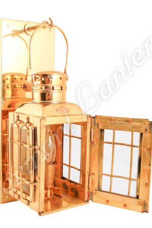 Electric Lantern - Brass Chiefs Lamp - 10" Custom Wall Mount