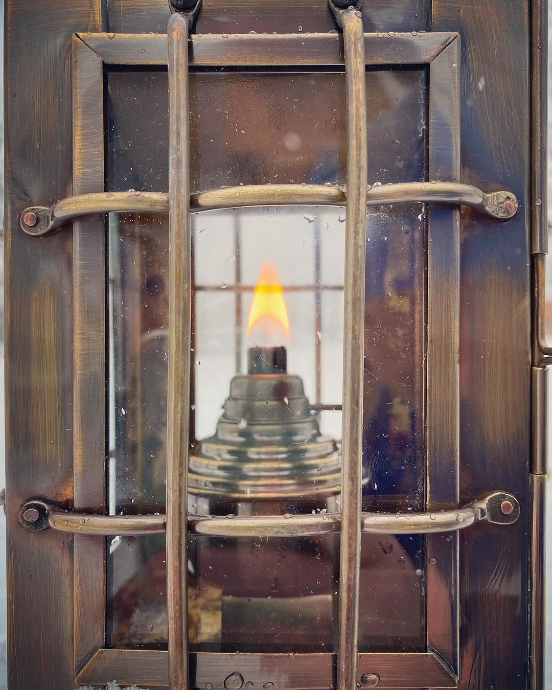 Ship Lantern - Antique Brass Chiefs Oil Lamp - 10" - Image 7