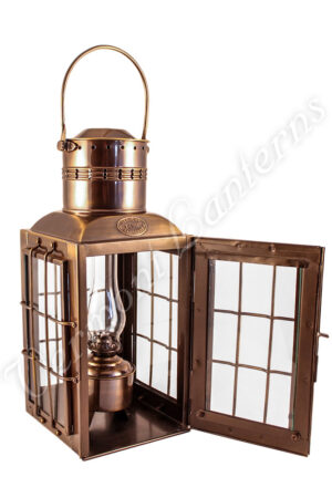 Ship Lantern - Antique Brass Chiefs Oil Lamp - 15"