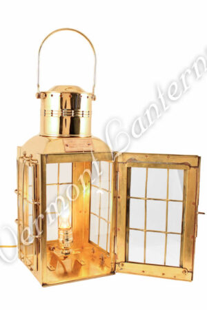 Electric Lantern - Ship Lantern Brass Chiefs Lamp - 15"