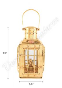 Brass Chief Oil Lamp 10" Ship Lantern - Brass Chiefs Oil Lamp - 10u0022
