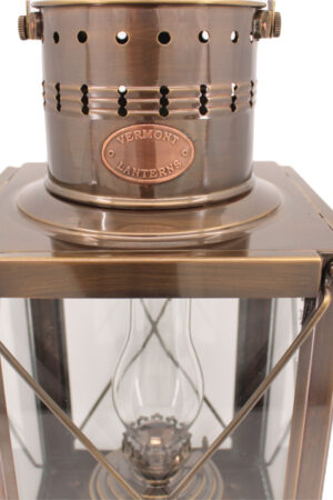 Cargo Lantern - Antique Brass Oil Lamp 15"