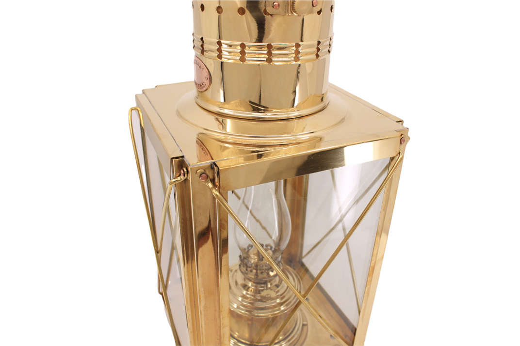Cargo Lantern - Brass Oil Lamp 15"
