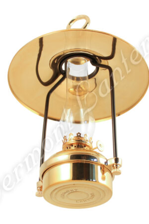 Hanging Oil Lamps - Brass "Dorset" 14" w/shade
