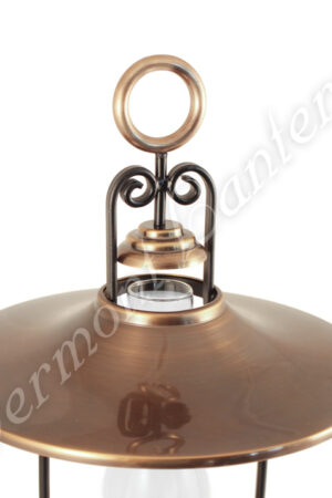 Hanging Oil Lamps - Antique Brass "Dorset" 14" w/shade
