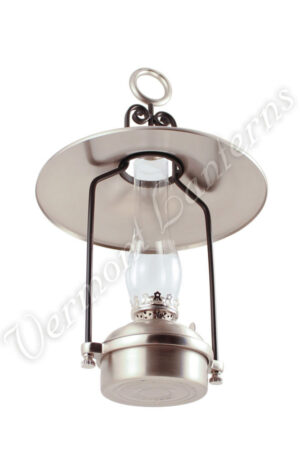 Hanging Oil Lamps - Pewter "Dorset" 14" w/shade