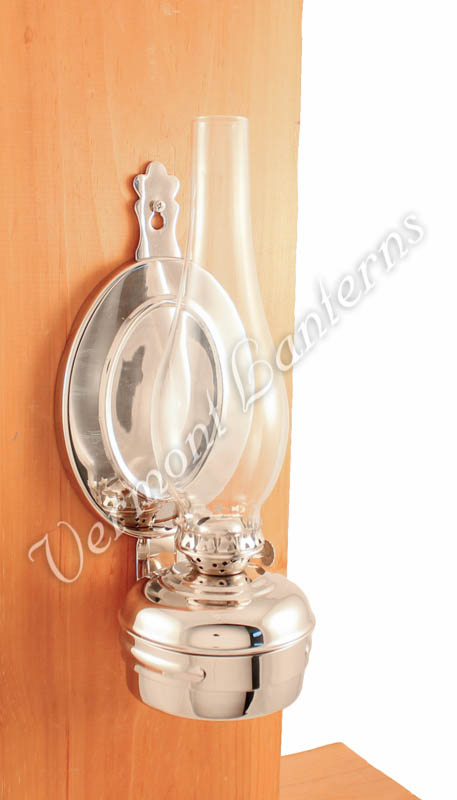 Chrome Oil Lamps - Nickel "Dorset" Wall Lamp 12"