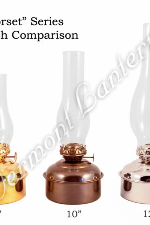 Oil Lamps - Antique Brass "Dorset" Table Lamp - 8"