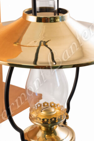 "Mansfield" Saloon Hanging Lamp - Brass 21" w/shade