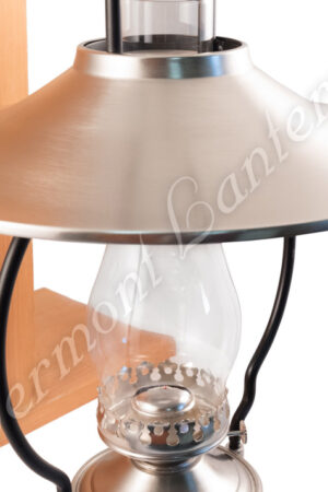"Mansfield" Saloon Hanging Lamp - Pewter 21" w/shade