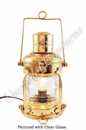 Electric Lantern - Ships Lanterns Brass Anchor Lamp - 12"