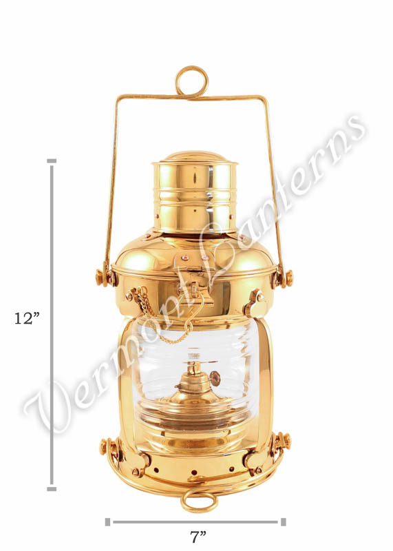 Ships Lanterns - Brass Anchor Lamp - 12"