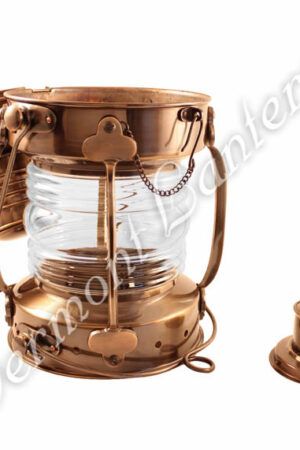 Ships Lanterns - Antique Brass Anchor Lamp - 15.5"
