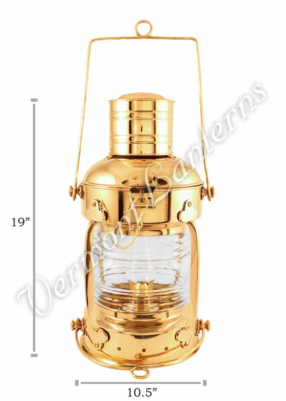 Ships Lanterns - Brass Anchor Lamp - 19"
