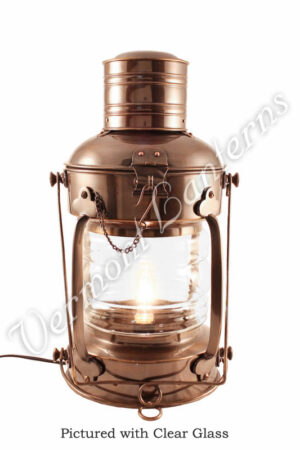 Electric Lantern - Ships Lanterns Antique Brass Anchor Lamp - 19"