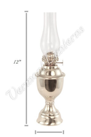 Yacht Lamp - Gimbaled Nickel with Smoke Bell - 12"